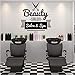 Produktbild Wandaufkleber Friseurladen und Schönheitsaufkleber Abziehbilder Friseursalonaufkleber Friseurraum Vinyl Interieur Art Deco Wandaufkleber 42x43cm