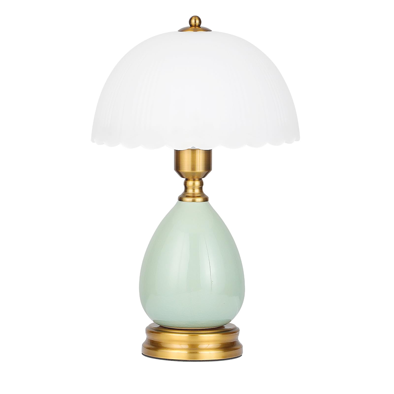 Vintage Lampe für Wohnzimmer, moderne Keramik Tischlampen für Schlafzimmer, Retro Nachttisch traditionelle Lampen, klassische Chinoiserie grüne Lampe für Heimdekor(02)