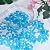 LITMIND Transparent Blue Stained Glass Mosaic Tiles - 240 Pieces in 5 Shapes (Rectangle, Triangle, Rhombus, Square, Leaf) Mixed Sizes for Crafts, Mosaic Projects & Home Décor