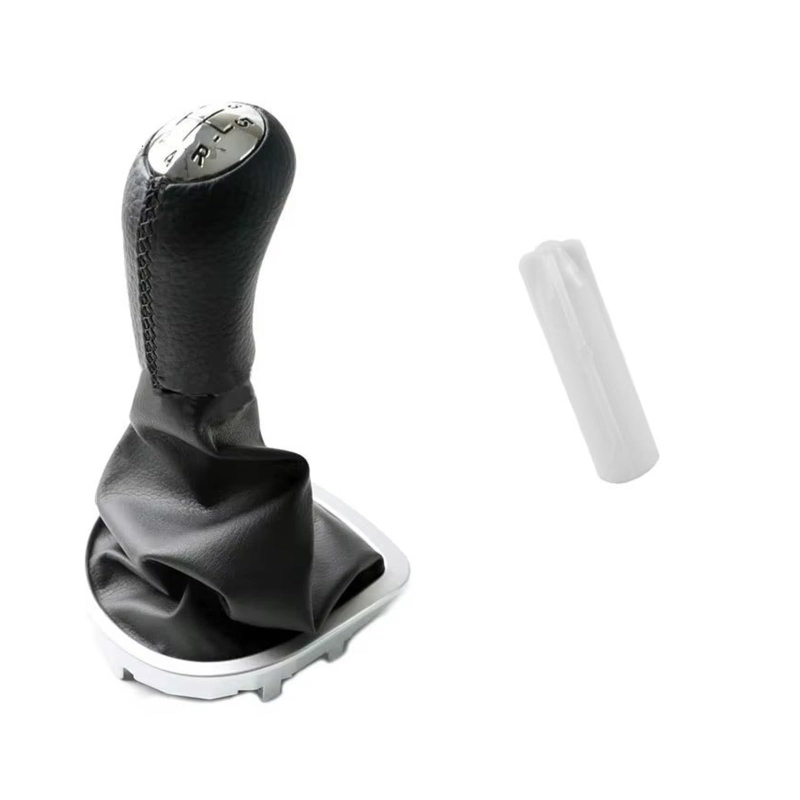 WYLWSHA Shift Gear Knob Cover for Clio 3 III for Manual 5 Speed Gear Shift Knob Stick Gaiter(5 Speed with Adapter)