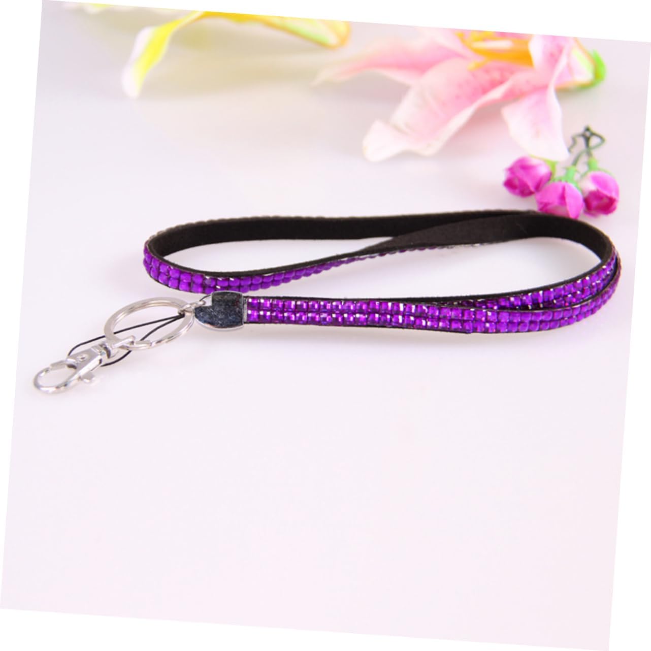 NUOBESTY Phone Lanyards Shiny Drilling Cell Phone Neck Straps for Hands Use Compatibility with Smartphones for