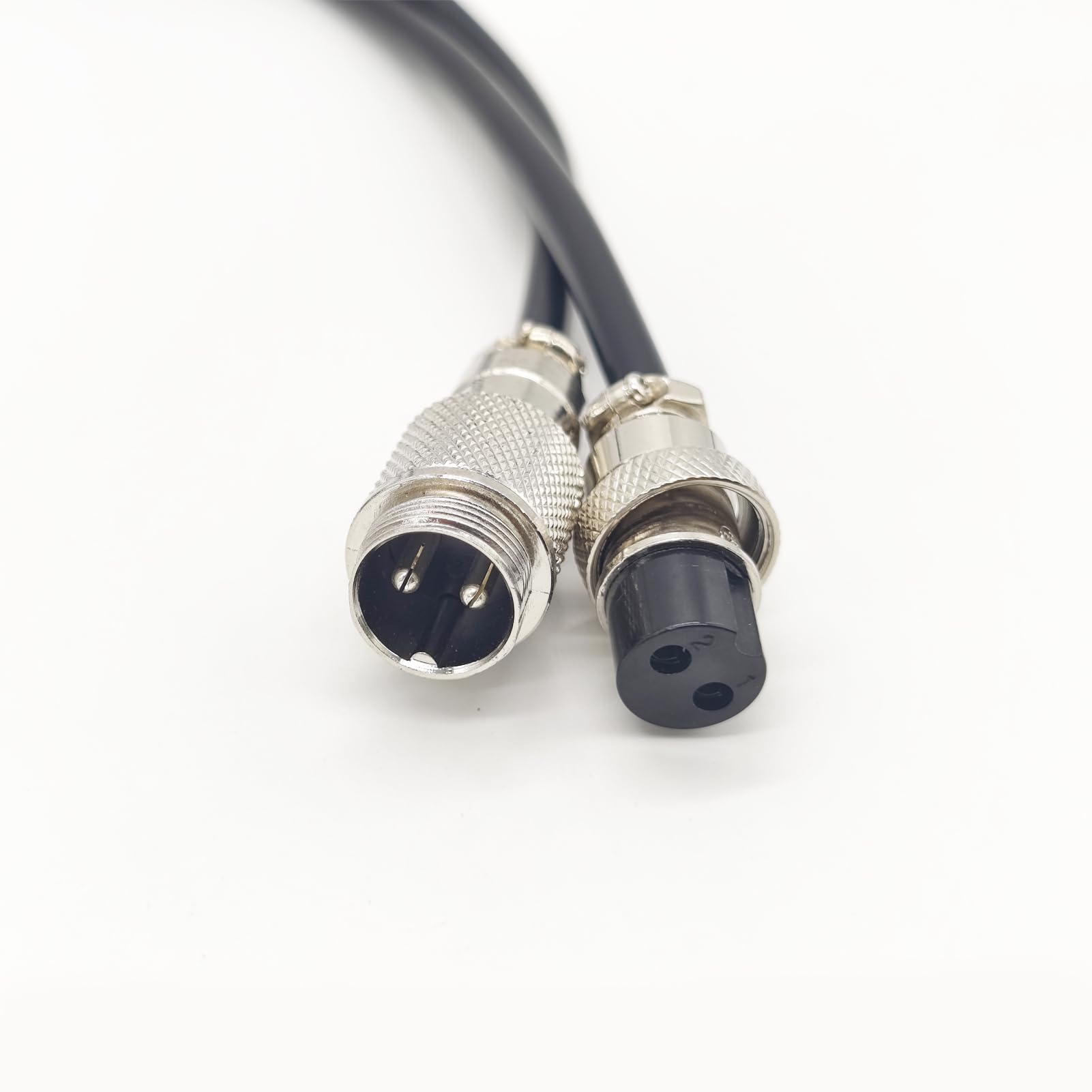 Cable GX16 de 2 pines macho a hembra de 32.8 pies, cable de aviación GX16 de 2 pines para montaje en panel, adaptador de conector de aviación de metal circular hembra a macho (10 metros)