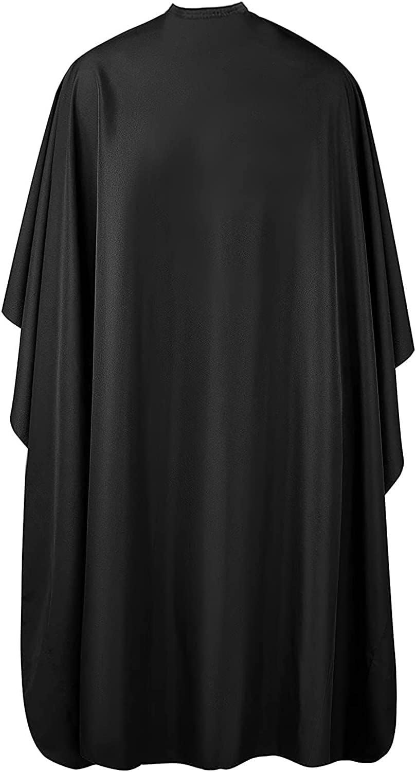 OSEN Professional Salon Barber Haircut Cape Hairdressing Hair Cutting Sheet Salon Hair Cut Apron for Men and Kids (Black, Pack of 1)