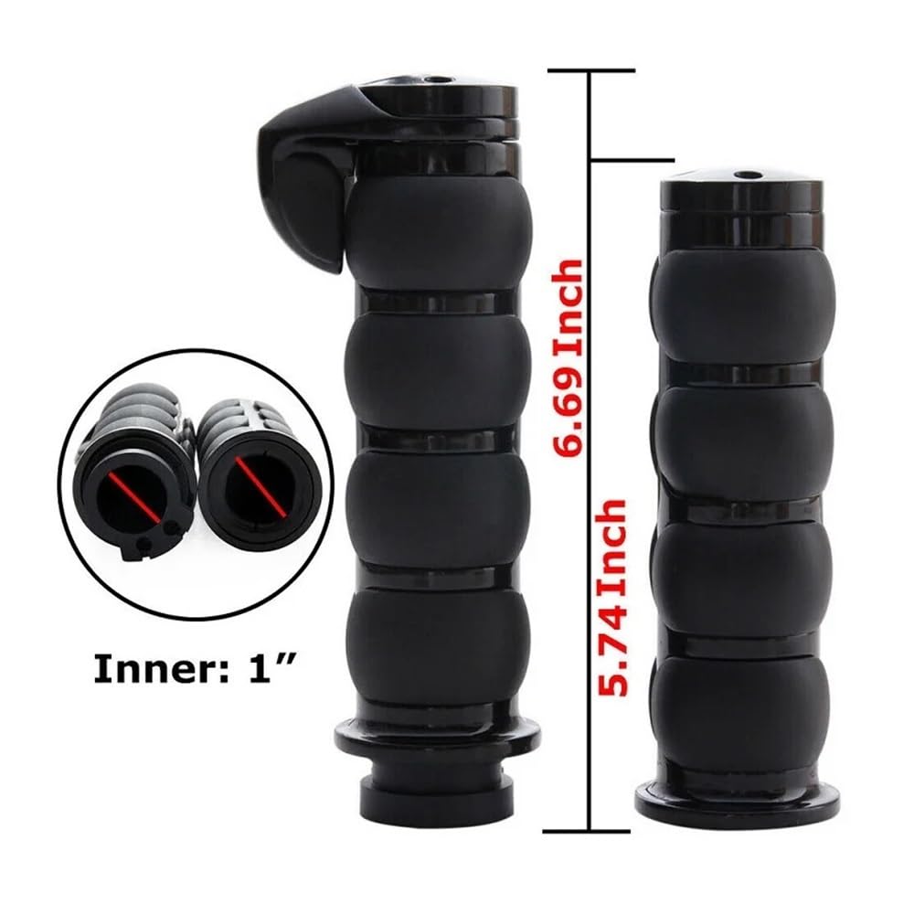 Manopole cromate per moto da 1 "manubrio adatto per Har&ley Dyna Sportster Cruiser Soft Touch Comfort impugnatura per parti di motociclette Manopole manubrio