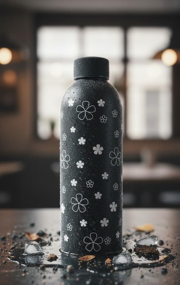 Stainless Steel Water Bottle, Double Wall Insulated, Keep Cold and Hot for 24 Hours, Leak Proof Lid, Wide Mouth, Multi Shape (003)