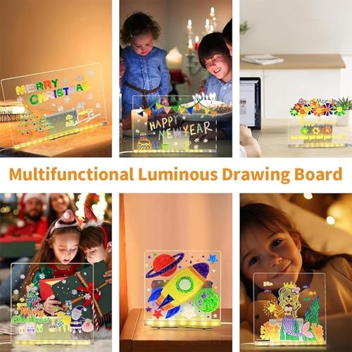 Tableau lumineux LED effaçable à sec avec support réglable - 4