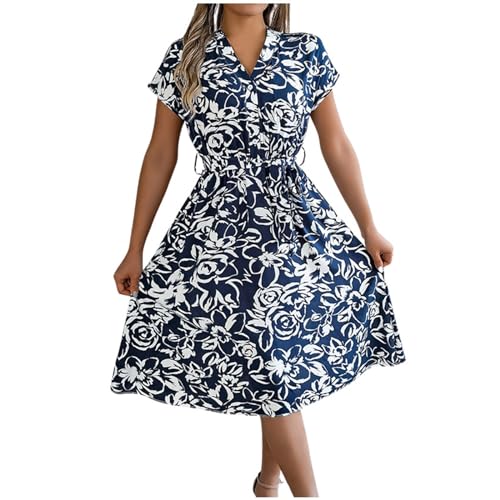 Vestido corto de manga corta que estiliza la figura en días calurosos