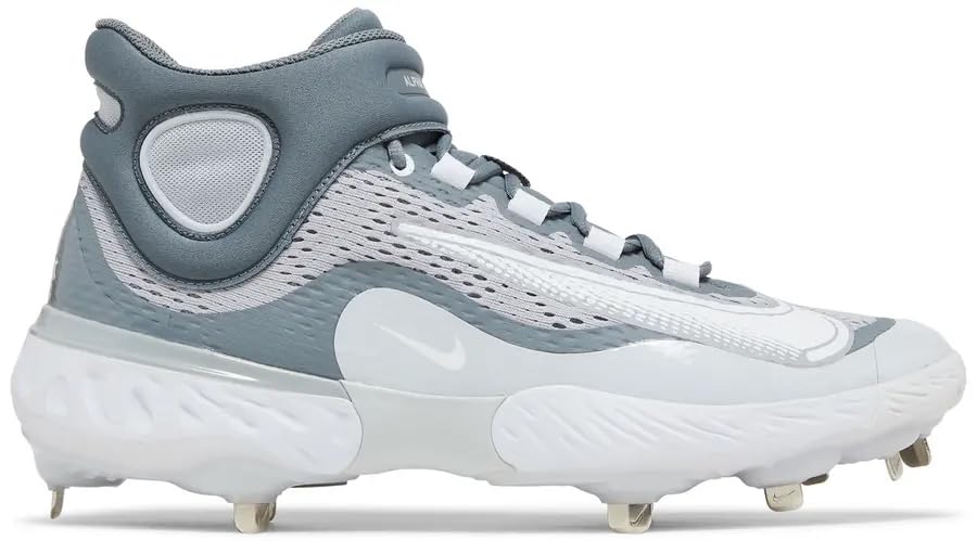 Nike Alpha Huarache Elite 4 Mid Men's Baseball Cleats 'Wolf Grey White' (DJ6520-012) - Size 10.5