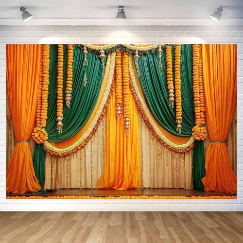 Fondo para Ceremonia India 7x5ft para Fotografía miniatura 1