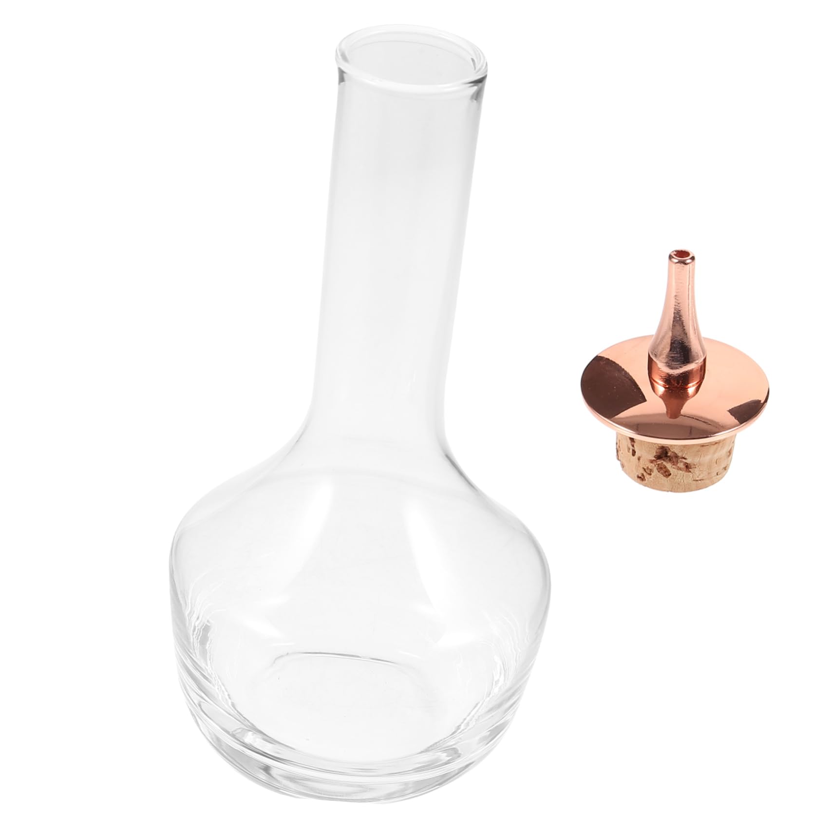 COLLBATH 2stücke Glass Bitter Bottle Mit Roségold-Dasher Deckel Für Cocktails Und Barbedarf Stilvolle Langlebige Glaskaraffe Für Zuhause Restaurants Und Bars