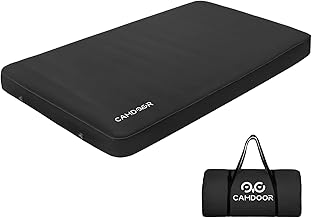 CAMDOOR キャンプ マット エアーマット ダブル 厚手 10cm 【90秒自動膨張･ソフトな手触り】インフレーターマット 自動膨張 キャンパー 車中泊 キャンプ用品 防水防潮 防災 安全無臭 四季使用可能 インフレータブルバッグと収納バッグ付属 持ち運び便利 簡単収納