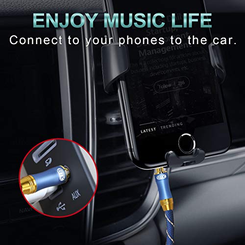 Cable AUX EMK 3.5mm trenzado nylon 1.5 m miniatura 4