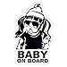 Baby on Board Aufkleber 12x7cm Auto Sticker -Finest Folia Autoaufkleber UV- Wetterfest Wasserfest Hangover R044 (Mädchen, Baby on Board)