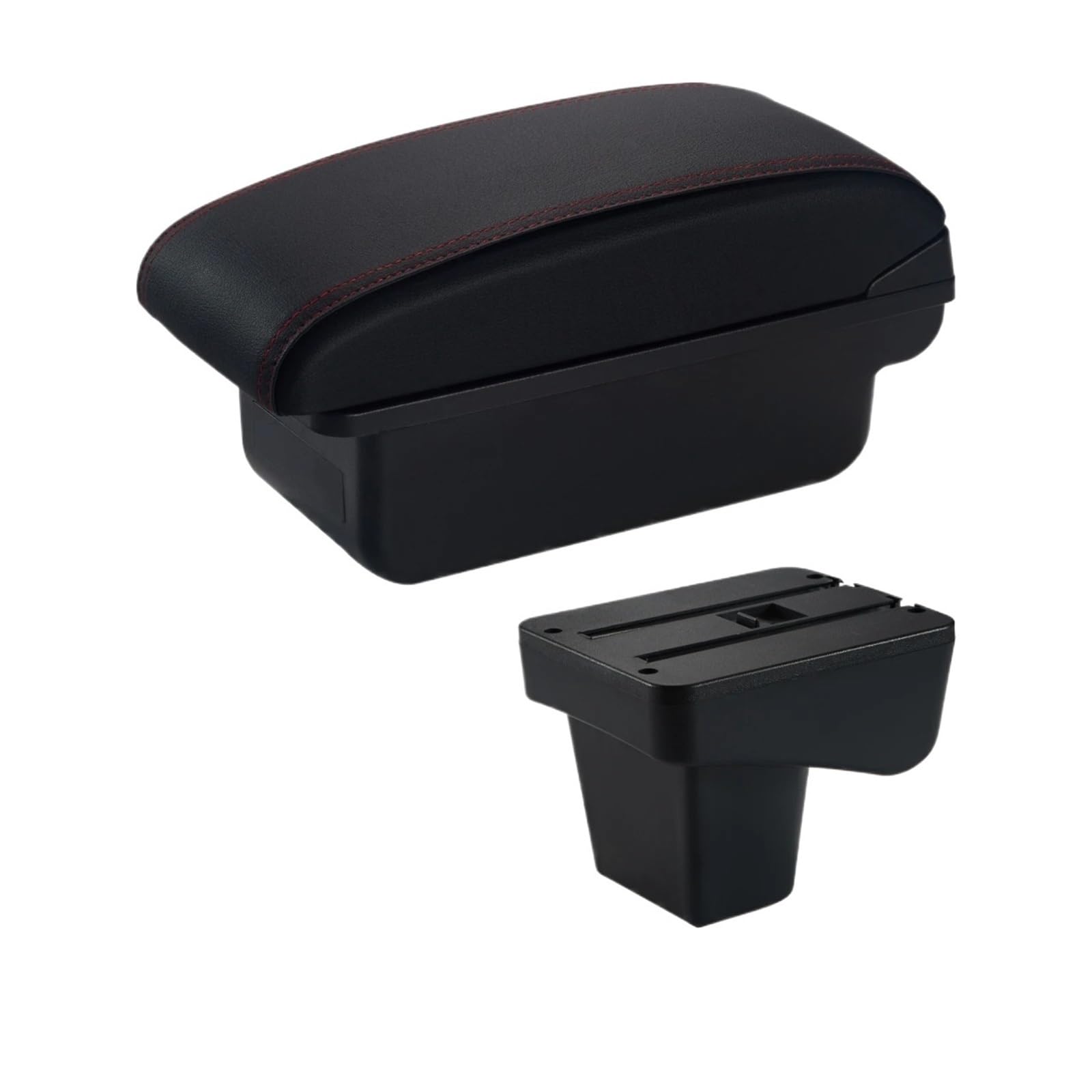 CGBWMB Arm Rest for Car For Suzuki For Vitara Armrest Box Central Store Content Storage Rest Modification Accessories Armrest Box(A Red Line No USB)
