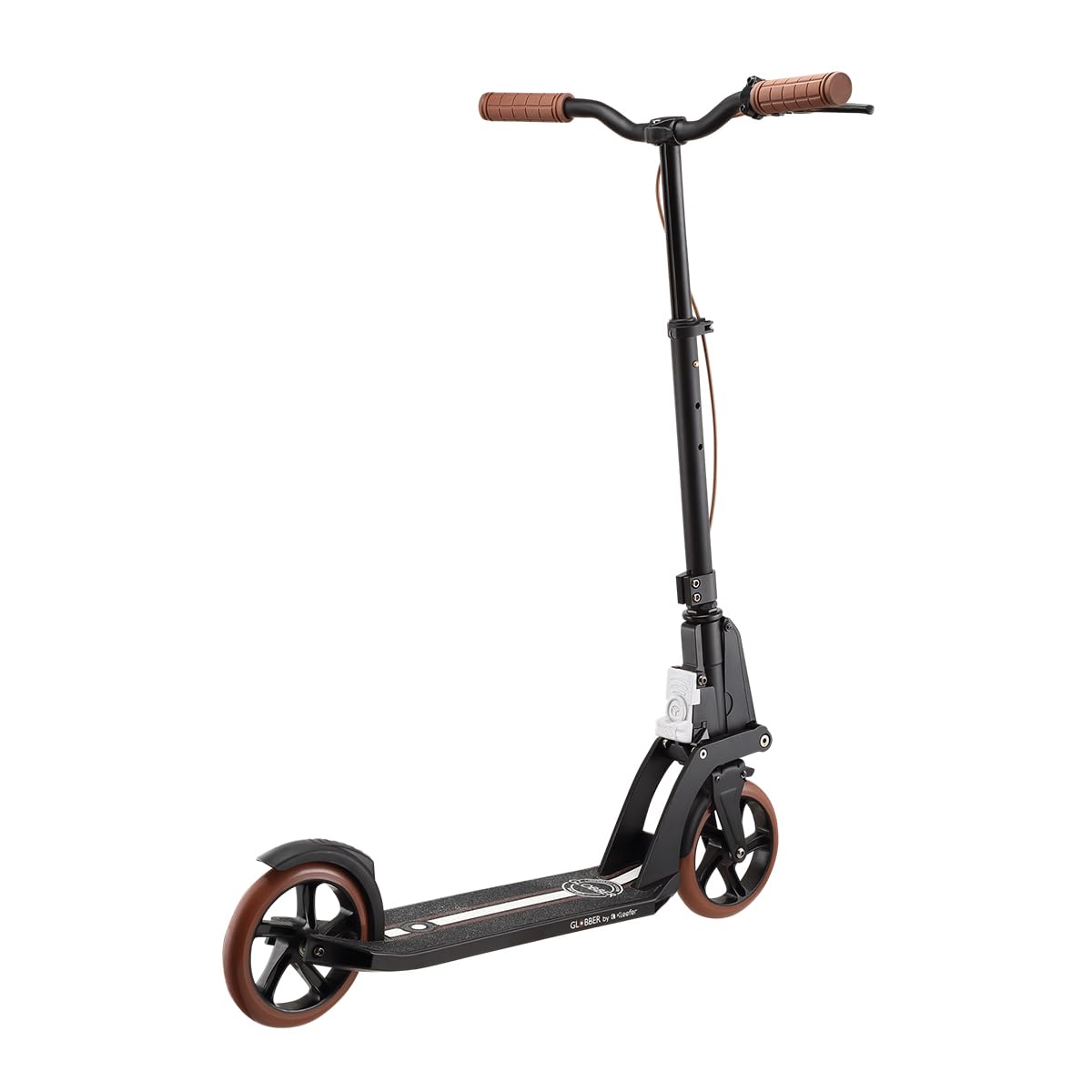 Globber - Trottinette 2 Roues One K 180 Piston Vintage Deluxe Pliable et Guidon réglable, pour Ados et Adultes, Gris