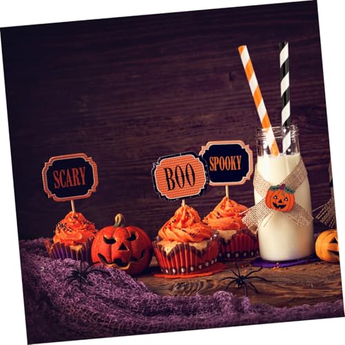 Set de 100 pitillos de papel Kraft para Halloween miniatura 6