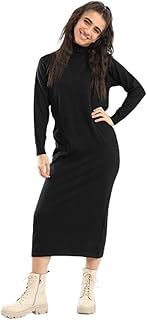 CARINA Women Knitted Turtle Neck Dress