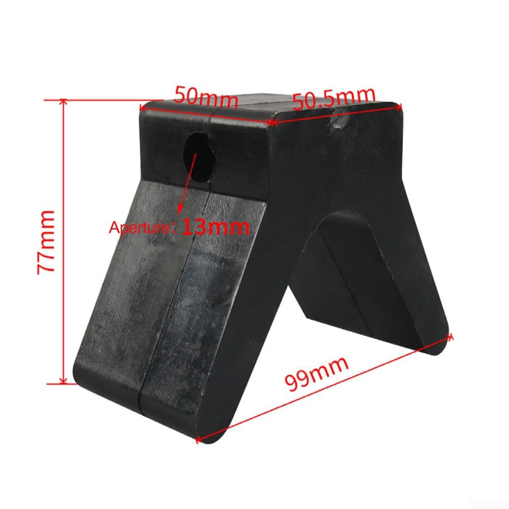 Blocco a V in poliuretano per rimorchio barca 5,1 cm nero 1 sztuka