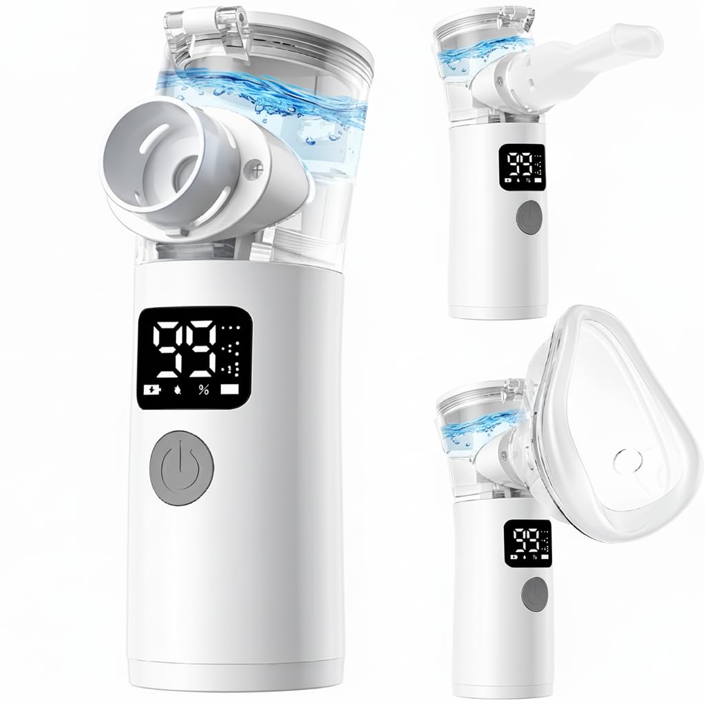 Portable Nebulizer for Adults and Kids, Rechargeable Nebulizer with 3 Modes & Self-Cleaning for Travel and Household Use