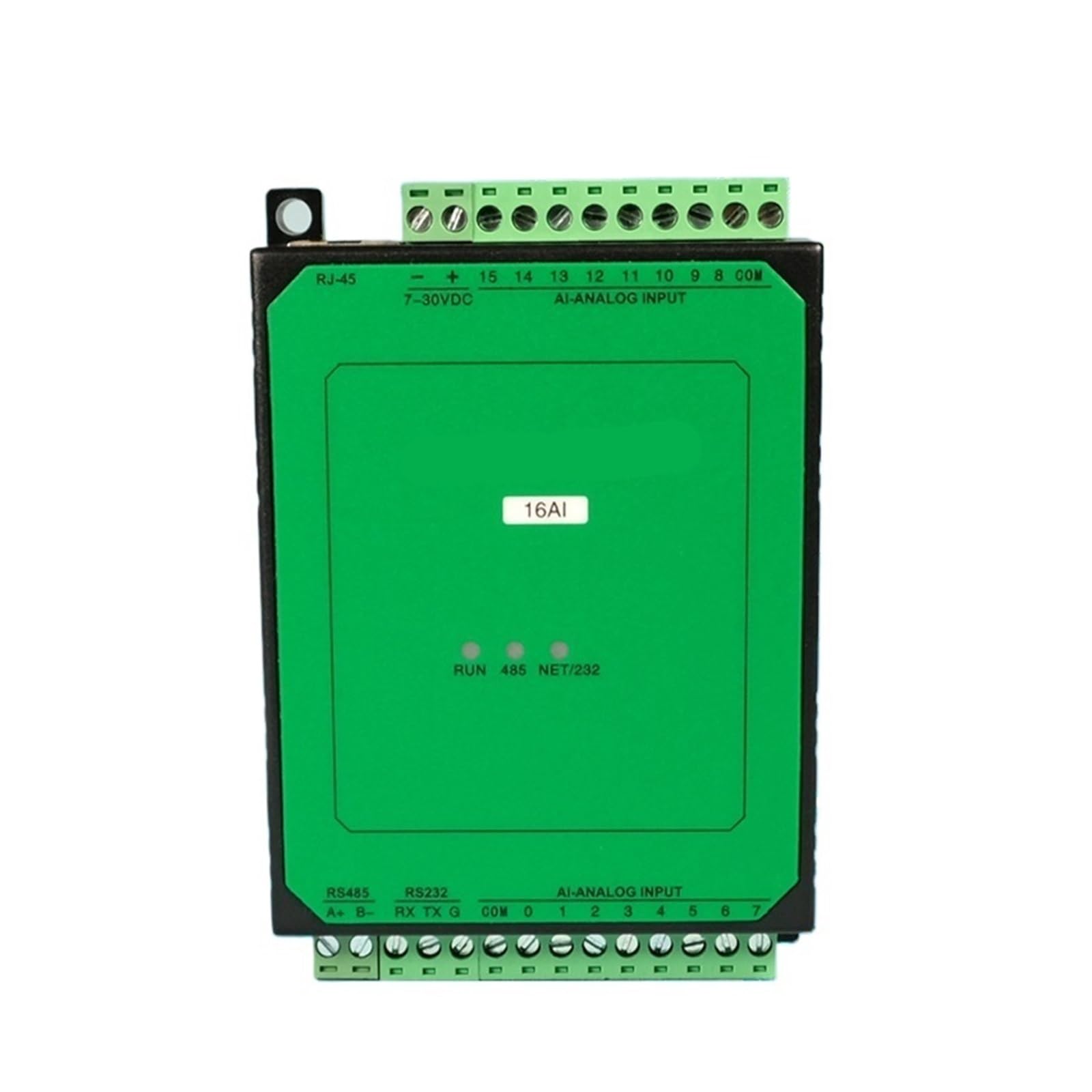 JJKKOZVQF 16AI 16-channel Analog Input 0-20mA, 4-20mA, 0-10V Compatible Module Acquisition Controller RS485(RS485)