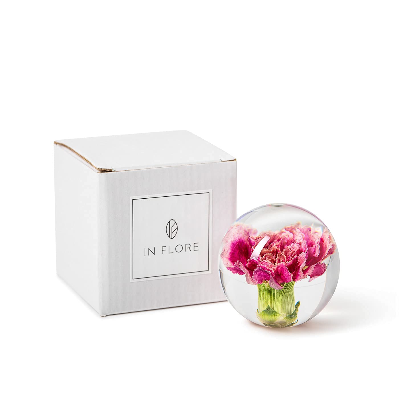 In Flore, Fermacarte a forma di garofano, 7 cm, rosa