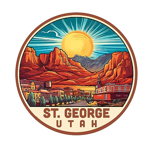 Imán decorativo souvenir diseño St. George Utah 2 pulgadas