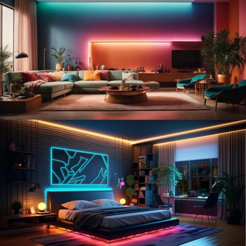 Tira de luces LED RGBWW 12V, 16.4ft, 540 LEDs miniatura 6