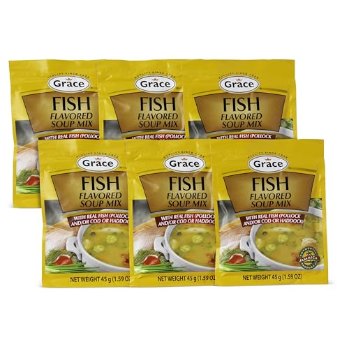 Grace Pumpkin Flavored Soup Mix 1.59oz - 6 Pack Homestyle Jamaican Soup Mix - Great for Caribbean Curry Soup