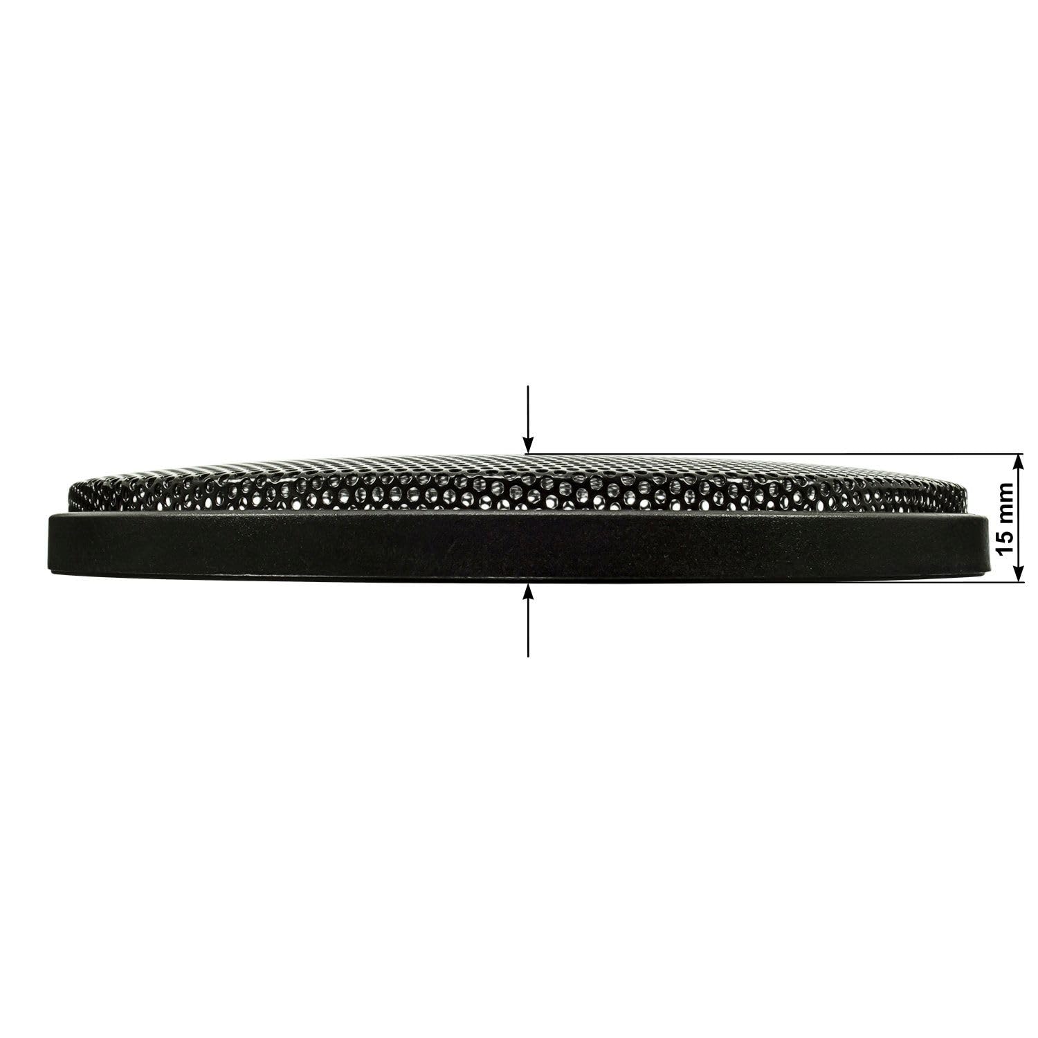 Tomzz Audio Griglia per altoparlante DIN 100mm nero 2 pezzi anello di plastica set griglia metallica