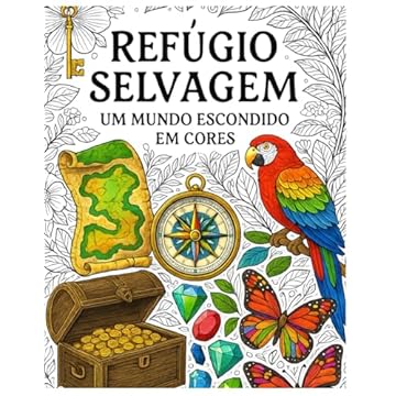 Capa do livro Refúgio Selvagem: Um mundo para Colorir (Portuguese Edition)
