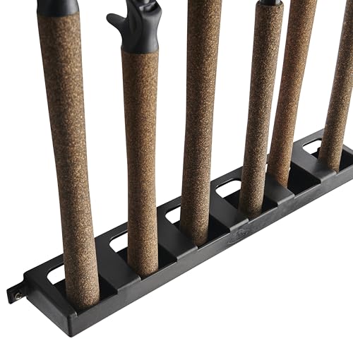 Image of Berkley Vertical Fishing Rod Rack, Stores 6 Rods, Black, Soft Foam Grip Pads Protect Rod Finishes, Durable Construction, Easy to Mount with Common Tools