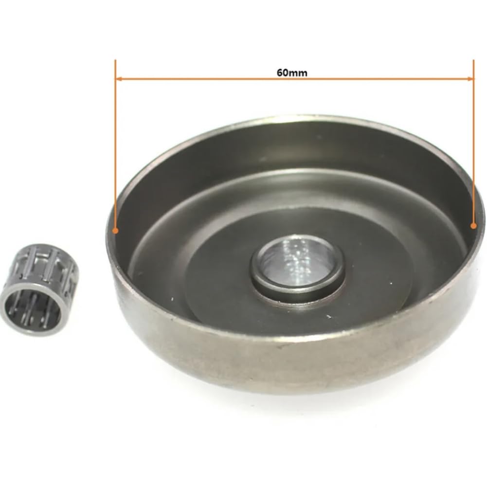 Piñón Recto 6T Rodamiento de Agujas 175-005-39133 Compatible con KIORITZ CS-3500 CS-350TES CS350WES Tambor de Embrague de Motosierra de 14 Pulgadas