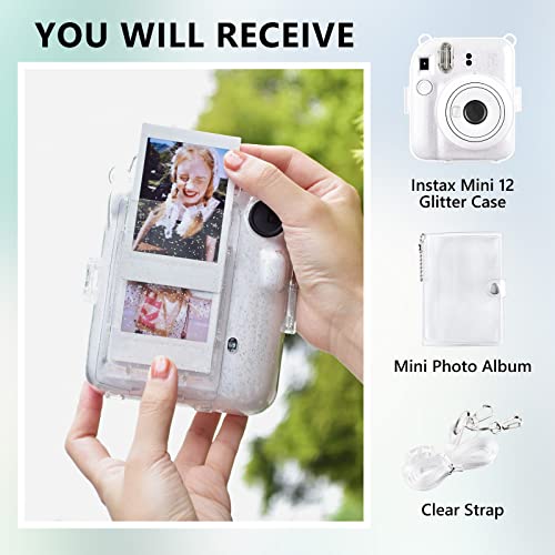 Funda Clear para Fujifilm Instax Mini 12 con Bolsillo y Correa miniatura 2