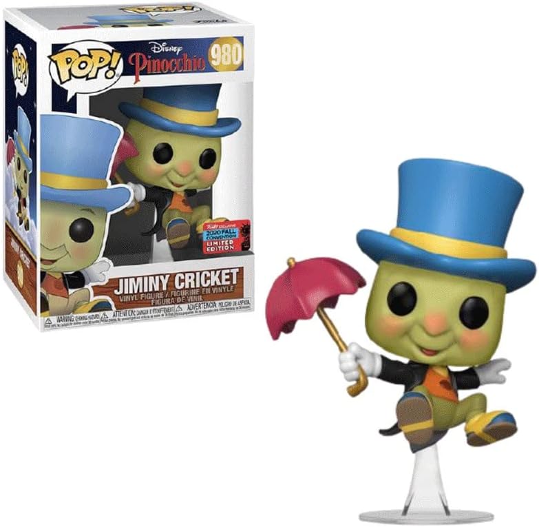 Funko Pop! Disney: Pinocchio - Jiminy Cricket with Umbrella Vinyl Figure, Fall Convention Exclusive