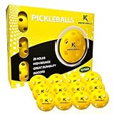 PEPKUBALL 12 Pack 26-Hole Indoor Pickleballs - High-Bounce Practice & Competitive Play Balls, High Visibility Yellow, Durable Molded Design for Beginners to Advanced Players((x26,12pack)