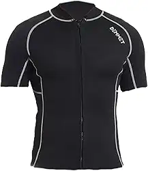 Roupa de mergulho de manga curta jaqueta de neoprene de neoprene de 1.5 mm 3 mm roupa de mergulho com zíper de alta elasticidade das mulheres dos homens natação mergulho surf caiaque canoagem