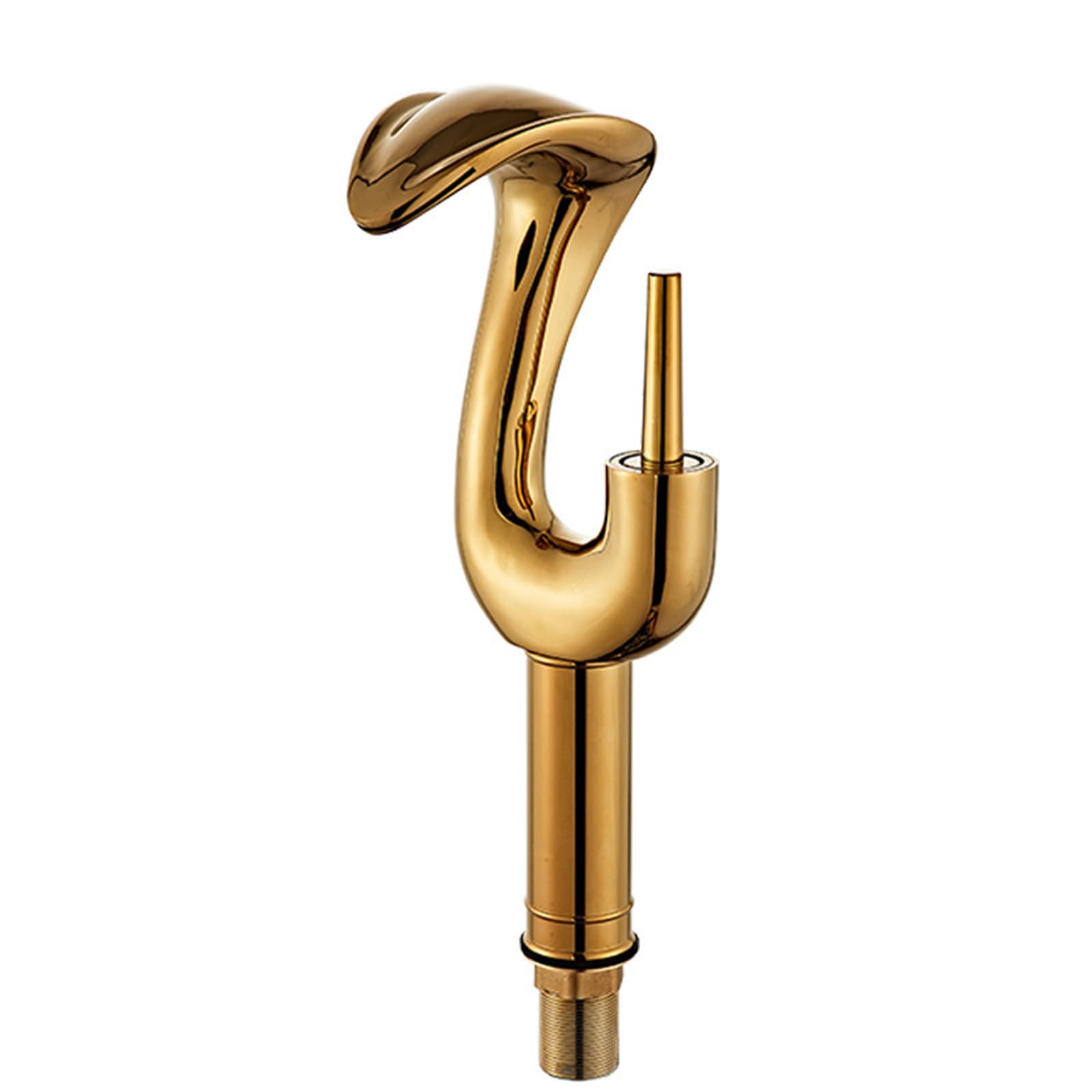 SOHNVWTGD High Rise Basin Mixer Tap Waterfall Bathroom Tap Single Lever Bathroom Sink Taps G1/2,Titanium
