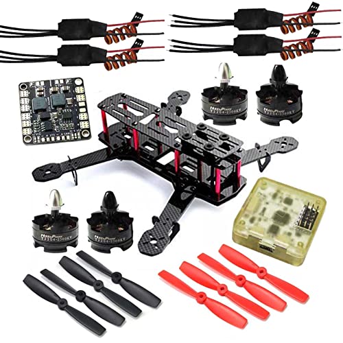 Black Friday - 70% OFF Hobbypower Carbon 250mm Quadcopter with MT2204 2300KV Motor + BLHeli 12A ESC + CC3D Flight Control Board + 5045 Props for QAV250 Mini FPV Drone Best Cyber Monday 🔥 Hobbypower Carbon 250mm Quadcopter with MT2204 2300KV Motor + BLHeli 12A ESC + CC3D Flight Control Board + 5045 Props for QAV250 Mini FPV Drone