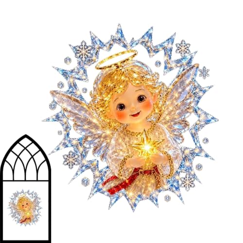 Christmas Window Decals, Festive Reusable Removable Clear Holiday Glass | Festive Holiday Graphics Brighten Glass Surfaces Witho