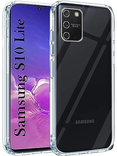 Image of Jkobi Back Cover for Samsung Galaxy S10 Lite (Silicone Clear Shockproof Case with Camera Protection | Soft and Flexible | Transparent)