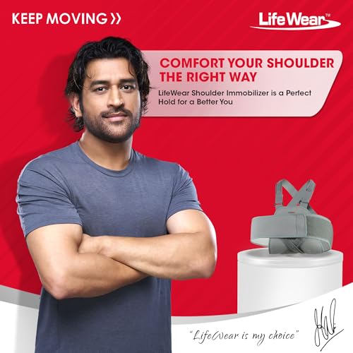 Image of Life Wear Shoulder Immobilizer Universal, Support for Post-operative Surgeries and Soft Tissue Injuries, Shoulder Brace for Fractures and Dislocations, For Men and Women, SPL Size
