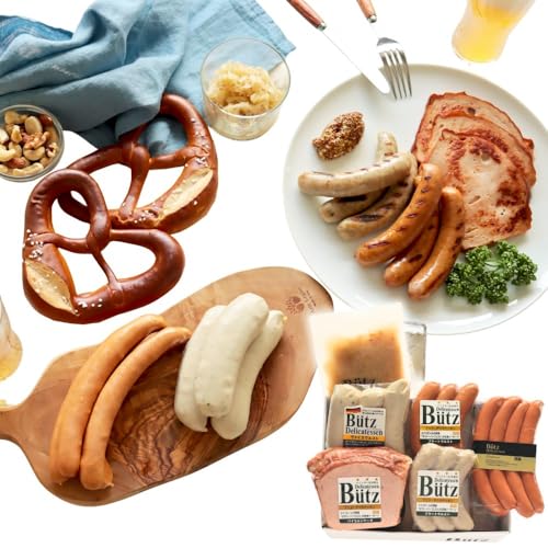 Butz Delicatessen 「本場ドイツ職人の5種ソーセージ&ザワークラウトセット ご自宅用」 6品セット ビール ソーセージ ドイツ おつまみ ギフト おつまみギフト セット 燻製 酒 パーティー ヴァイスヴルスト ブラートヴルスト レバーケーゼ