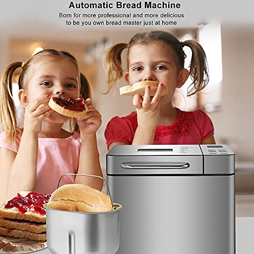 Estabeter Brotbackautomat (Brotbackmaschine, 650 Watt, 19 Bread Maker Backprogramme, 1000g Brotmaschine Automatische mit Brotablage+Messen+Messlöffel+Haken+Dispenser) – Bild 8