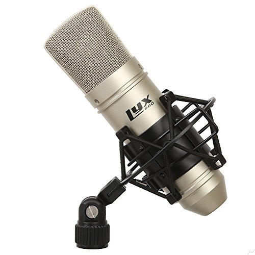 LyxPro LDC-10 Cardioid Condenser Studio Microphone, Shockmount, 10 Ft XLR Cable & Foam