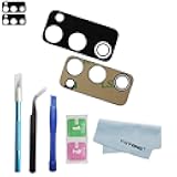 2pcs OEM Original Rear Camera Glass Lens Replacement for Samsung Galaxy S20 FE 6.5 Inch (All Carriers) Adhesive Preinstalled with Tools Kit (Not Fit S20 6.2 Inch) (Black)