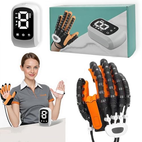 Rehabilitation Gloves Robot Hand Finger Rehabilitation Glove for Hand Exerciser Trainer Robot Glove Robotic Gloves for Stroke Hemiplegia Fingers Strength Training Device (Right- L)