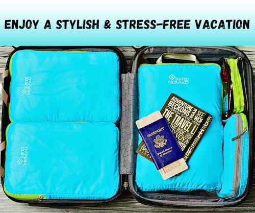 6 Set/3 Set Ultralight Compression Packing Cubes, Suitcase and Backpack Travel Organizer Bags - Image 7