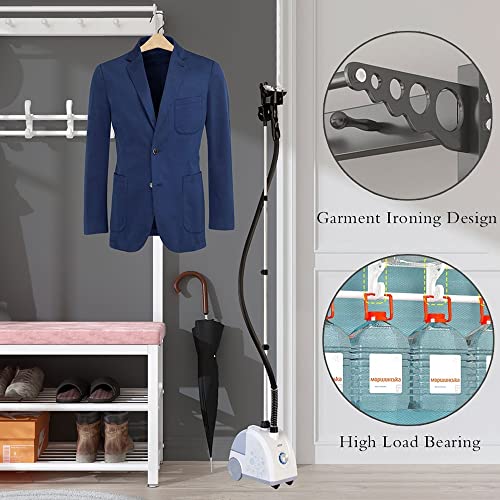 Entrée encombrée ? Solution porte-manteau avec banc de rangement