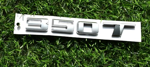 Image of 1Pc 350T Logo Emblem Compatible with CT4 CT5 XT4 XT5 Rear Turnk 350 T Nameplate 3D Badge (Chrome)