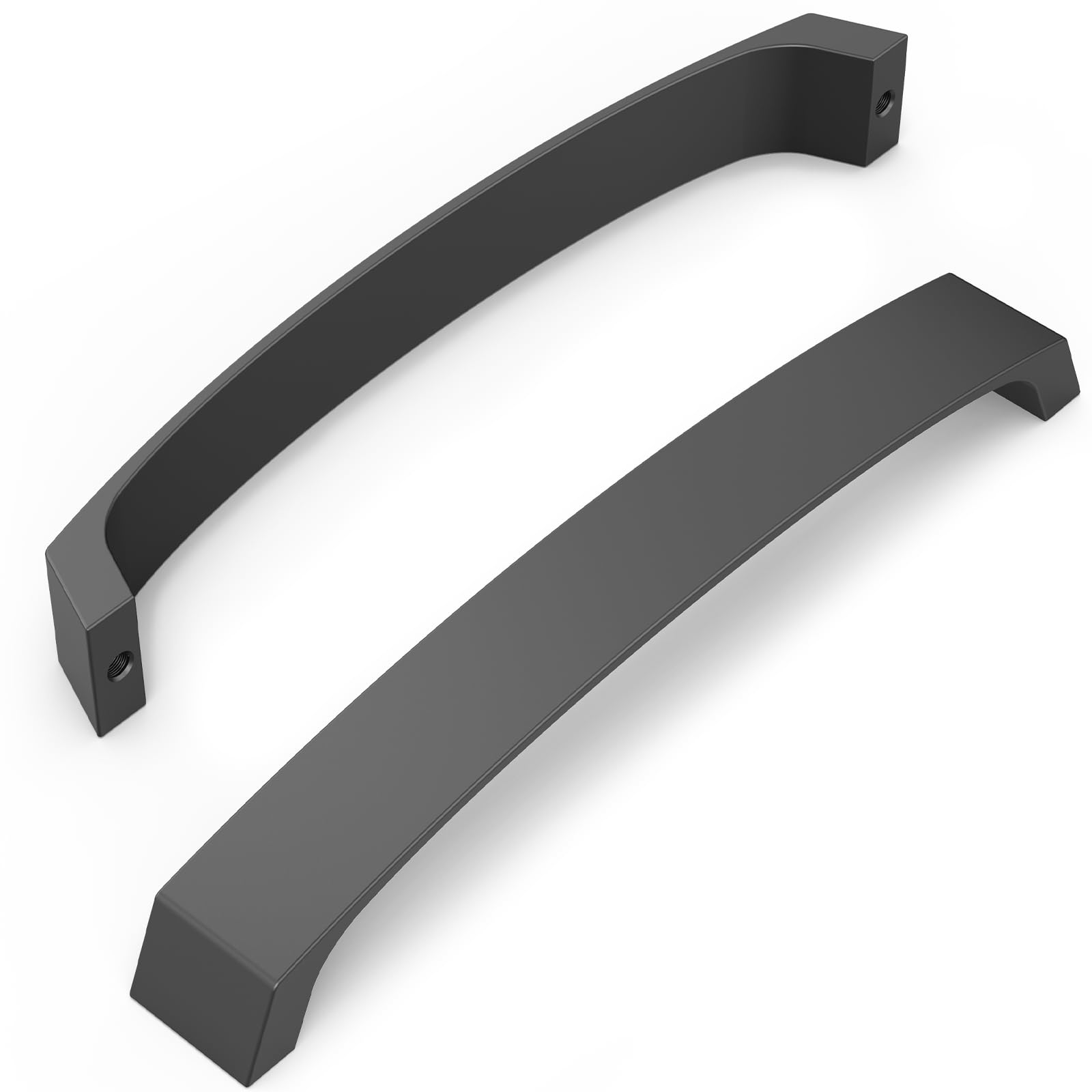 FURNIWARE Pack of 10 Black Cabinet Handles, Cupboard Handles Drawer Pulls 192mm(7.6 Inch) Hole Center